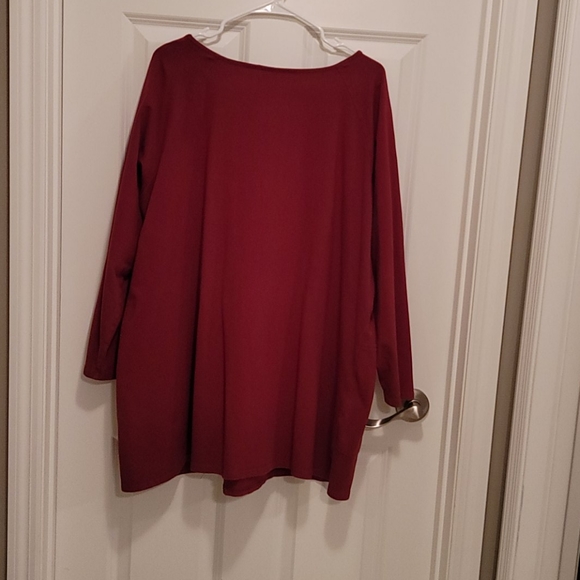 Cute brick red long sleeve top - Picture 4 of 4